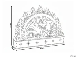 Juledekoration LED GOKSJO 33 cm Lysebrun