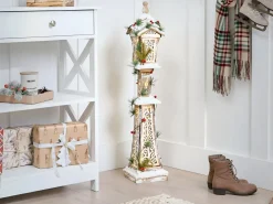 Juledekoration LED LIESVESI Søjle lampe 80 cm Lysebrun