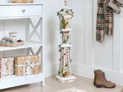 Juledekoration LED LIESVESI Søjle lampe 80 cm Lysebrun