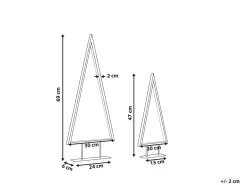 Juledekoration LED LOPPI Juletræ 47/69 cm Sort