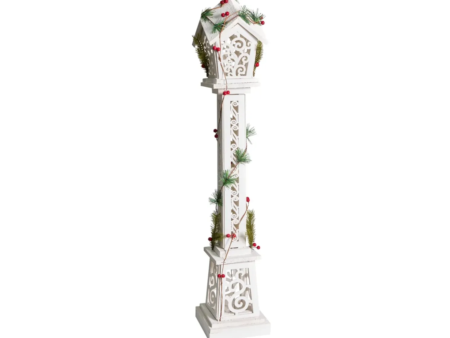 Juledekoration LED LUMMENE Søjle lampe 80 cm Hvid