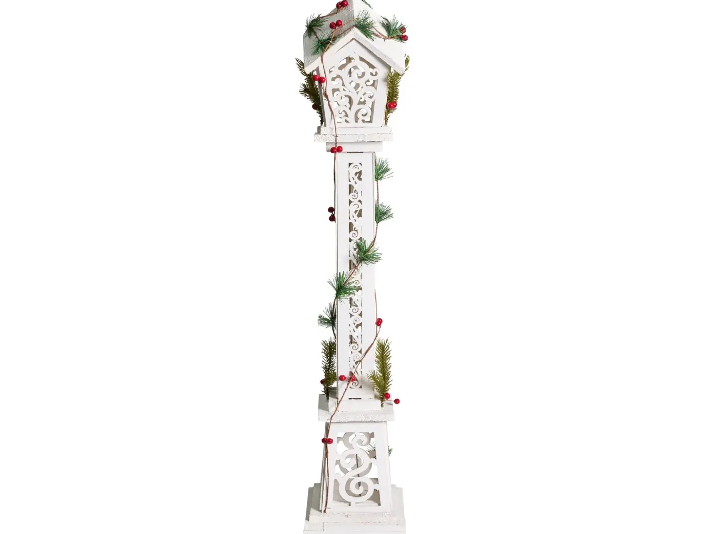 Juledekoration LED LUMMENE Søjle lampe 80 cm Hvid