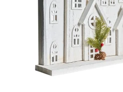 Juledekoration LED MAAVESI Hus 53 cm Hvid