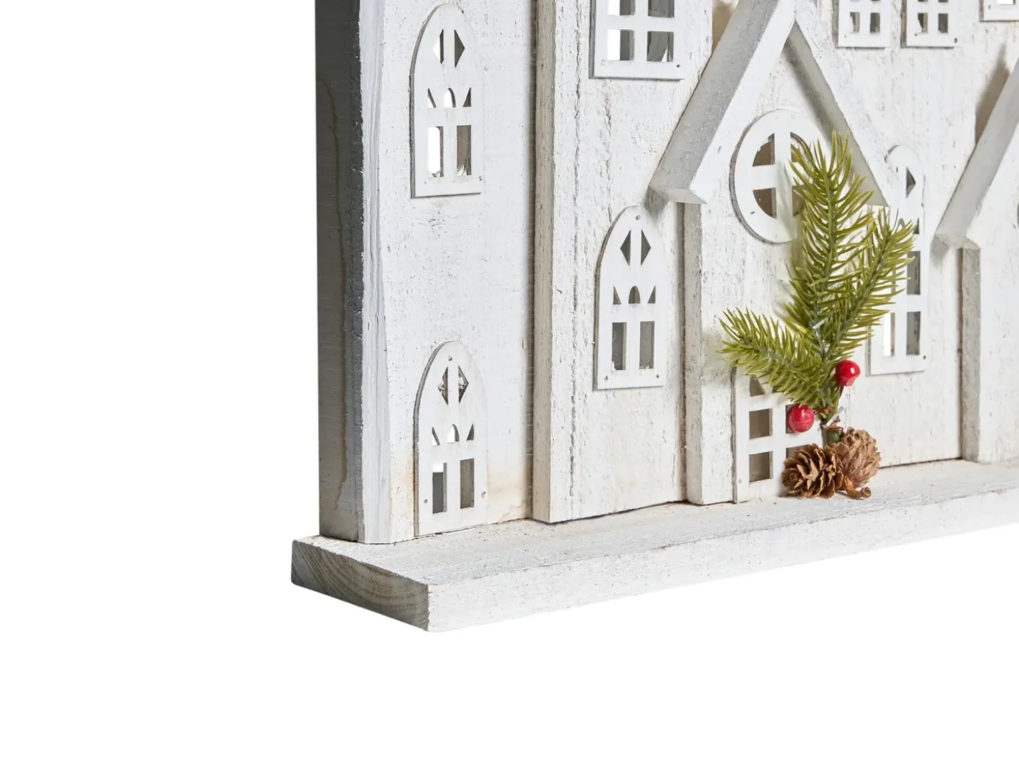 Juledekoration LED MAAVESI Hus 53 cm Hvid