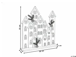 Juledekoration LED MAAVESI Hus 53 cm Hvid