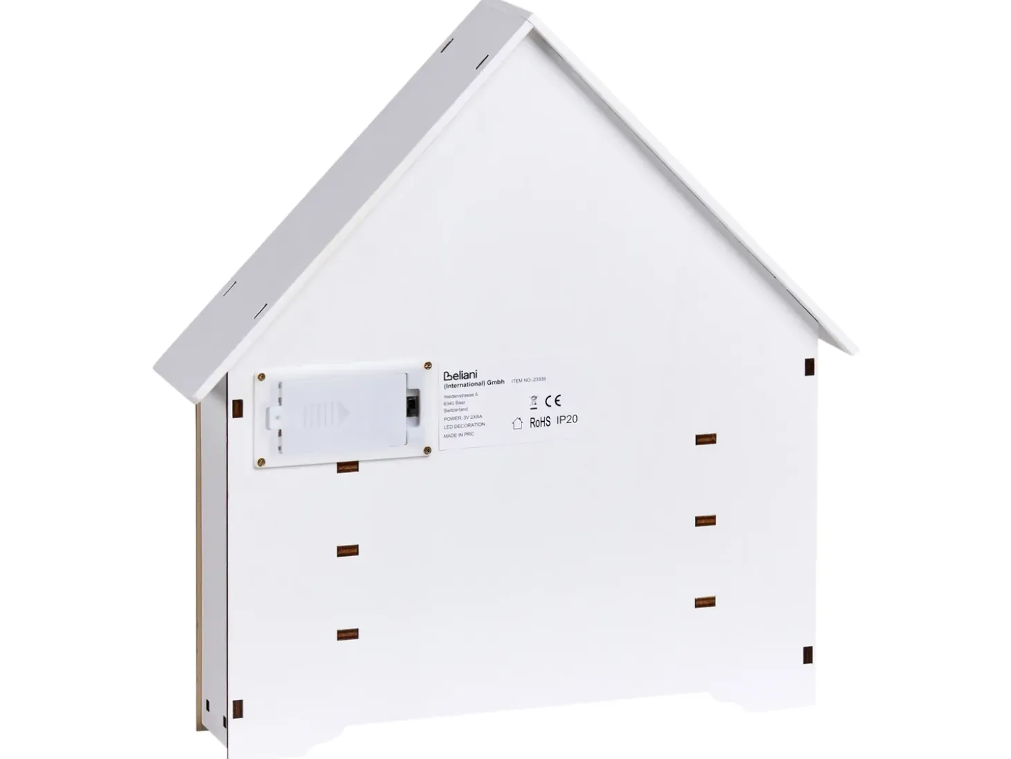 Juledekoration LED MJOSA Adventskalender 33 cm Hvid
