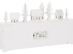 Juledekoration LED MUONIO Adventskalender 24 cm Hvid