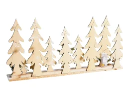 Juledekoration LED ORIVESI Juletræ 30 cm Lysebrun