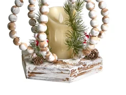 Juledekoration LED PETRUMA 40 cm Lysebrun