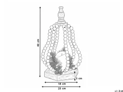 Juledekoration LED PETRUMA 40 cm Lysebrun