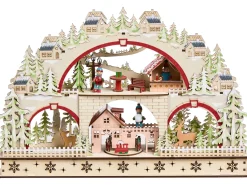 Juledekoration LED SELURA 30 cm Lysebrun