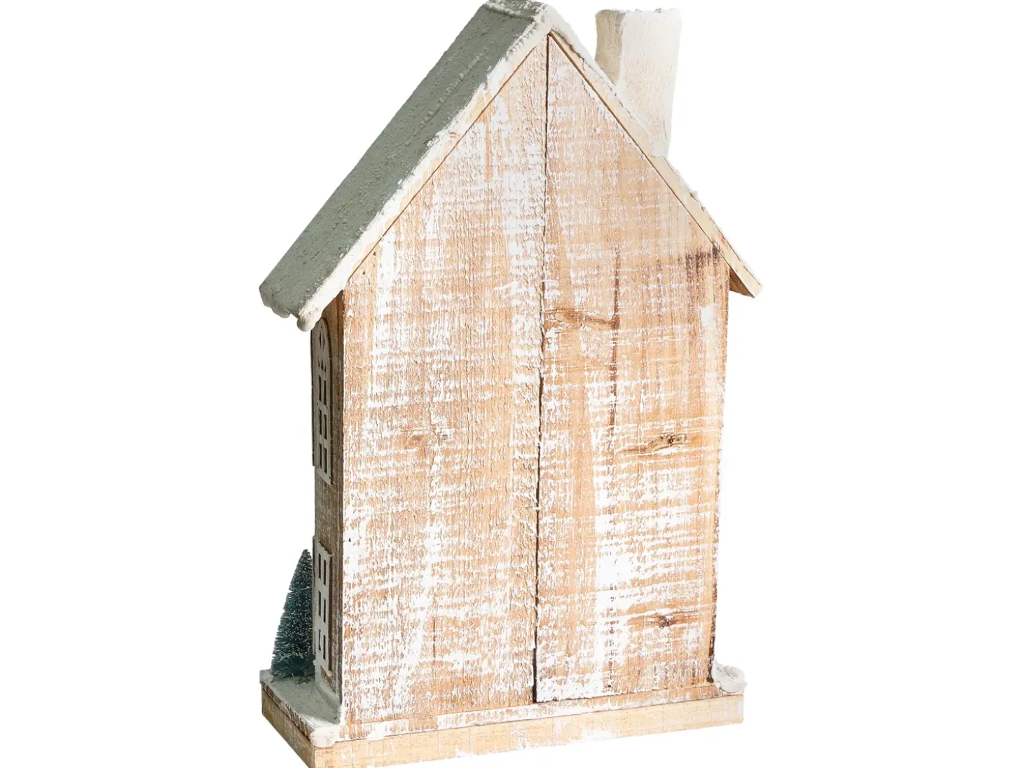 Juledekoration LED UNARI Hus 50 cm Lysebrun