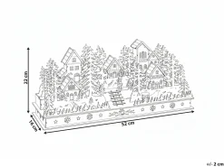 Juledekoration LED VANSJO 22 cm Lysebrun