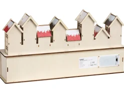 Juledekoration LED VISTERFLO Adventskalender 24 cm Lysebrun
