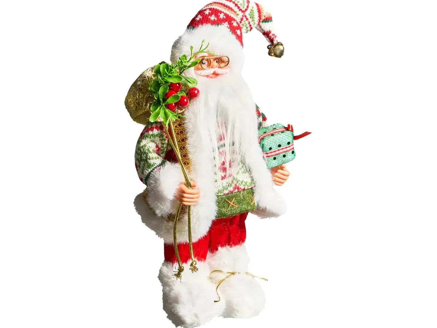 Juledekoration MOSVATN Julemand 37 cm Rood/groen