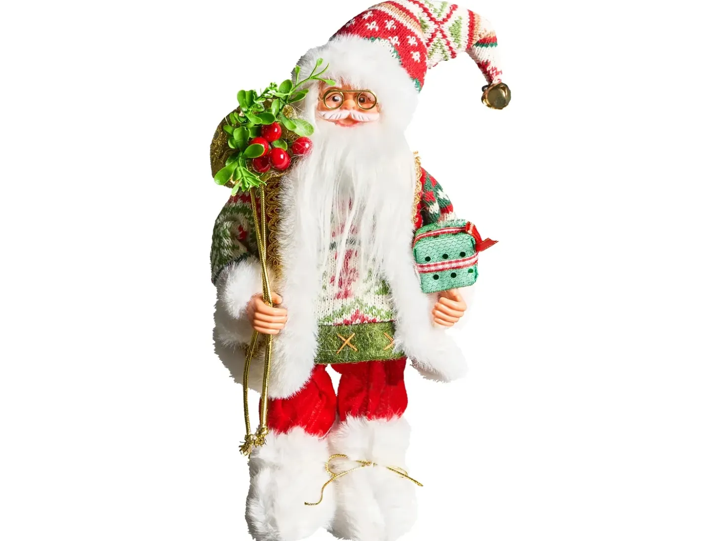 Juledekoration MOSVATN Julemand 37 cm Rood/groen