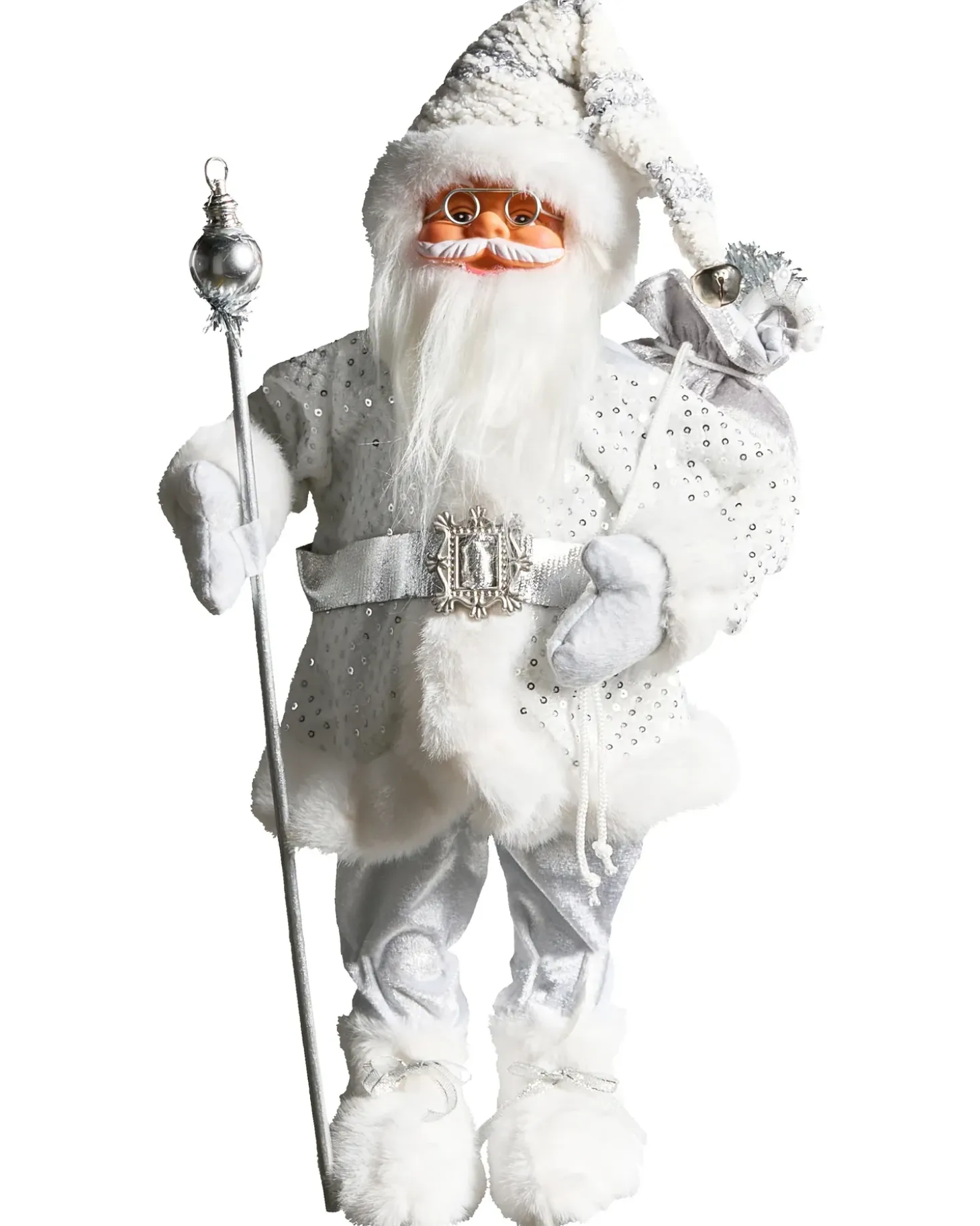 Juledekoration NELAUG Julemand 48 cm Sølv