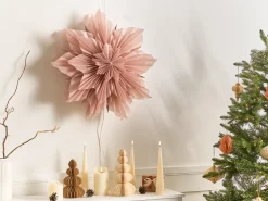 Juledekoration OSTERAN Stjerne 59 cm Lyserød