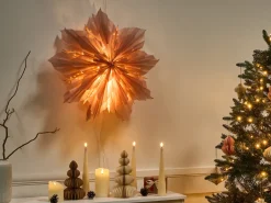 Juledekoration OSTERAN Stjerne 59 cm Lyserød
