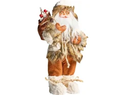 Juledekoration SVARTEVATNET Julemand 37 cm Brun/hvid