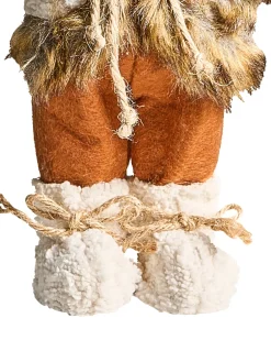 Juledekoration SVARTEVATNET Julemand 37 cm Brun/hvid