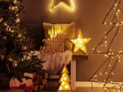 Juledekoration LED IMPALA Adventskalender 40 cm Lysebrun
