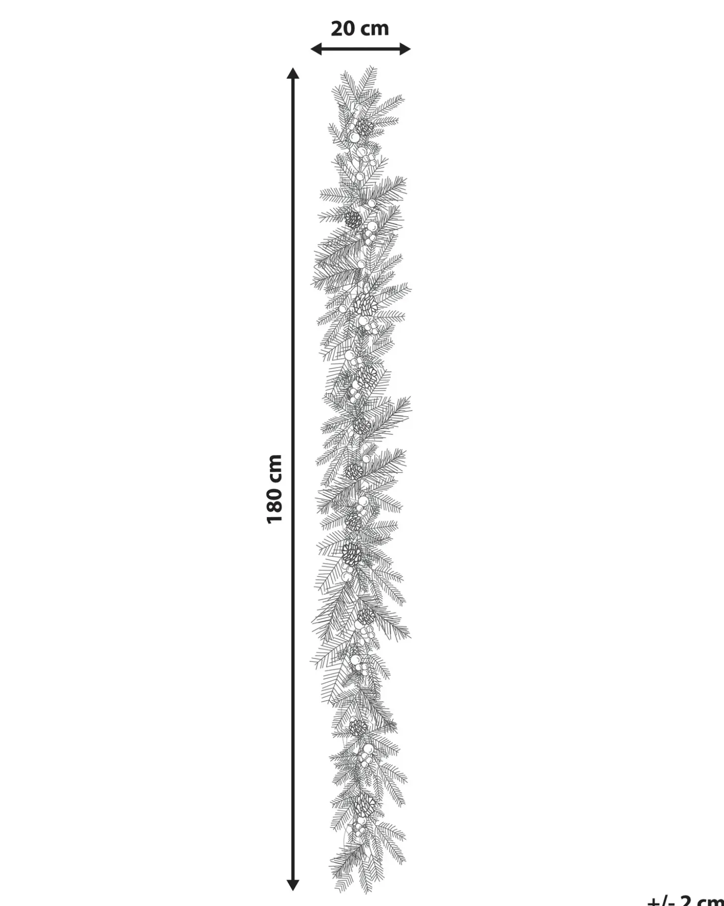 Juleguirlande LED PAIMIO 180 cm Grøn