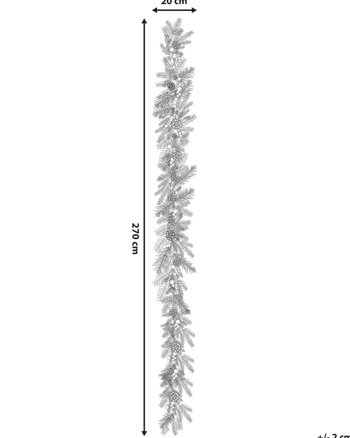 Juleguirlande LED PAIMIO 270 cm Grøn