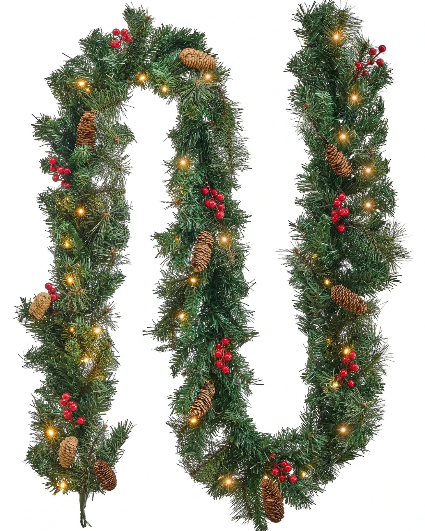 Juleguirlande LED TENALA 270 cm Grøn
