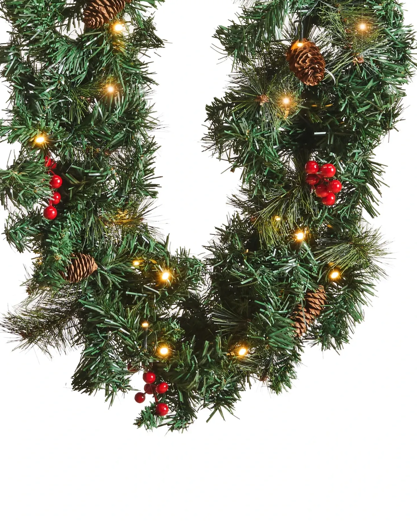 Juleguirlande LED TENALA 180 cm Grøn