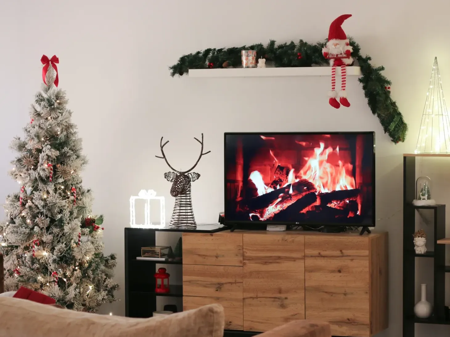 Juleguirlande LED TENALA 180 cm Grøn