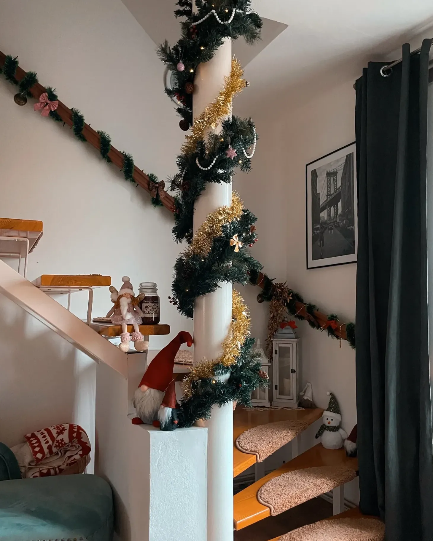 Juleguirlande LED TENALA 180 cm Grøn