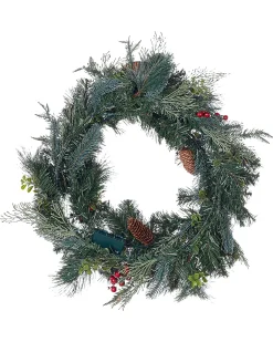 Julekrans LED ELBRUS Grøn 60 cm