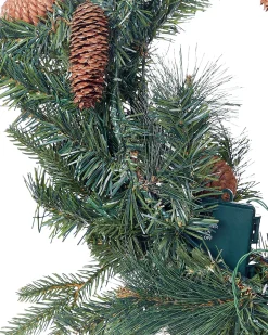 Julekrans LED KAMERUN Grøn 60 cm