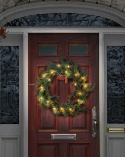 Julekrans LED KAMERUN Grøn 60 cm