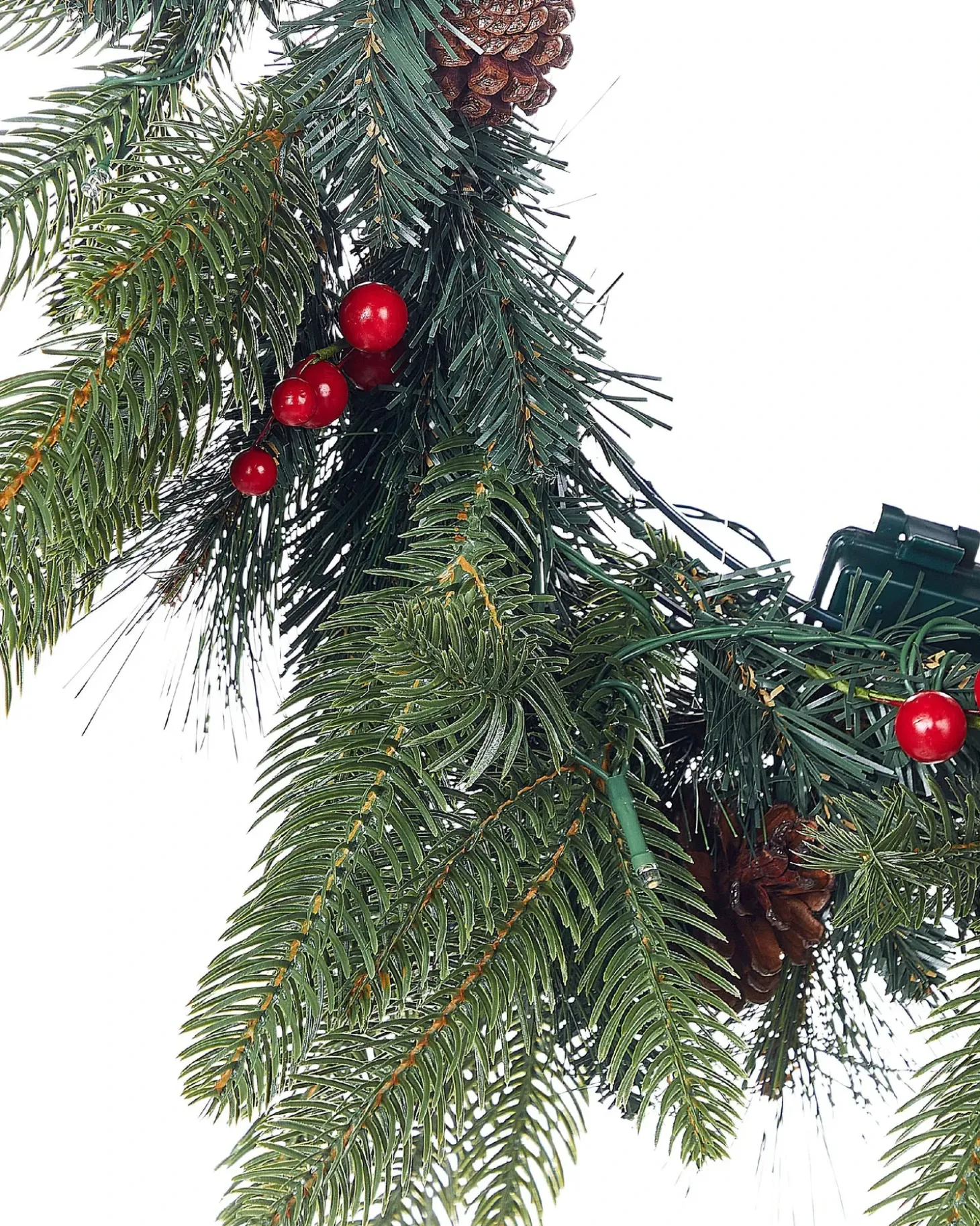 Julekrans LED WHITEHORN Mørkegrøn 50 cm