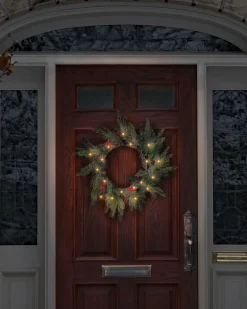 Julekrans LED WHITEHORN Mørkegrøn 50 cm