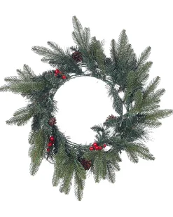 Julekrans LED WHITEHORN Mørkegrøn 50 cm