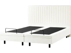 Justerbar seng Boucle CASTELLAN 180 x 200 cm Cremehvid