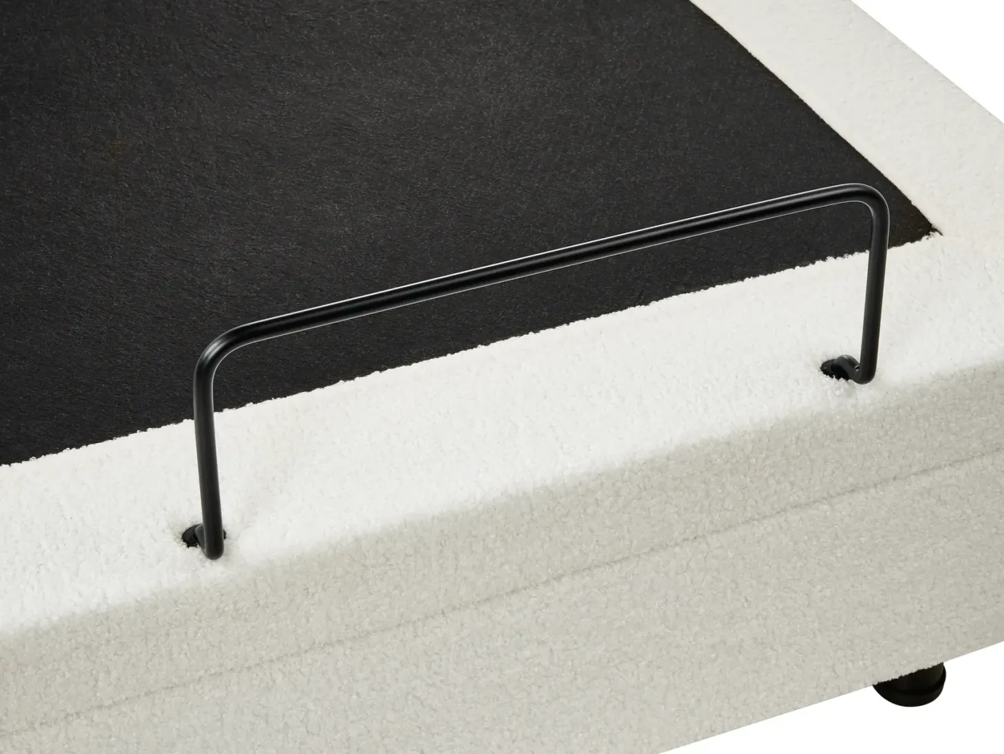 Justerbar seng Boucle CASTELLAN 180 x 200 cm Cremehvid