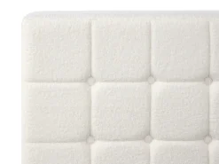 Justerbar seng Boucle DUKE 90 x 200 cm Cremehvid