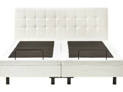 Justerbar seng Boucle DUKE 180 x 200 cm Cremehvid
