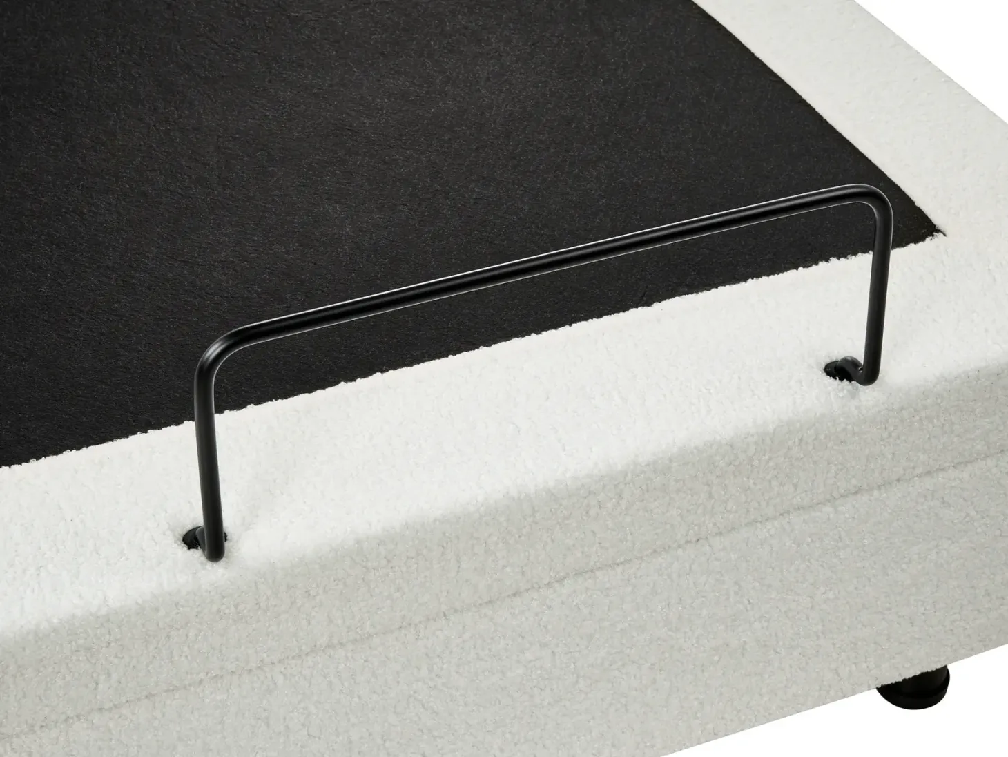 Justerbar seng Boucle DUKE 180 x 200 cm Cremehvid