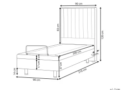 Justerbar seng CASTELLAN 90 x 200 cm Beige
