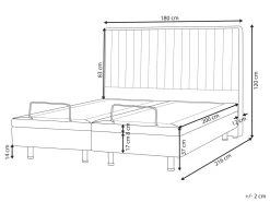 Justerbar seng CASTELLAN 180 x 200 cm Beige