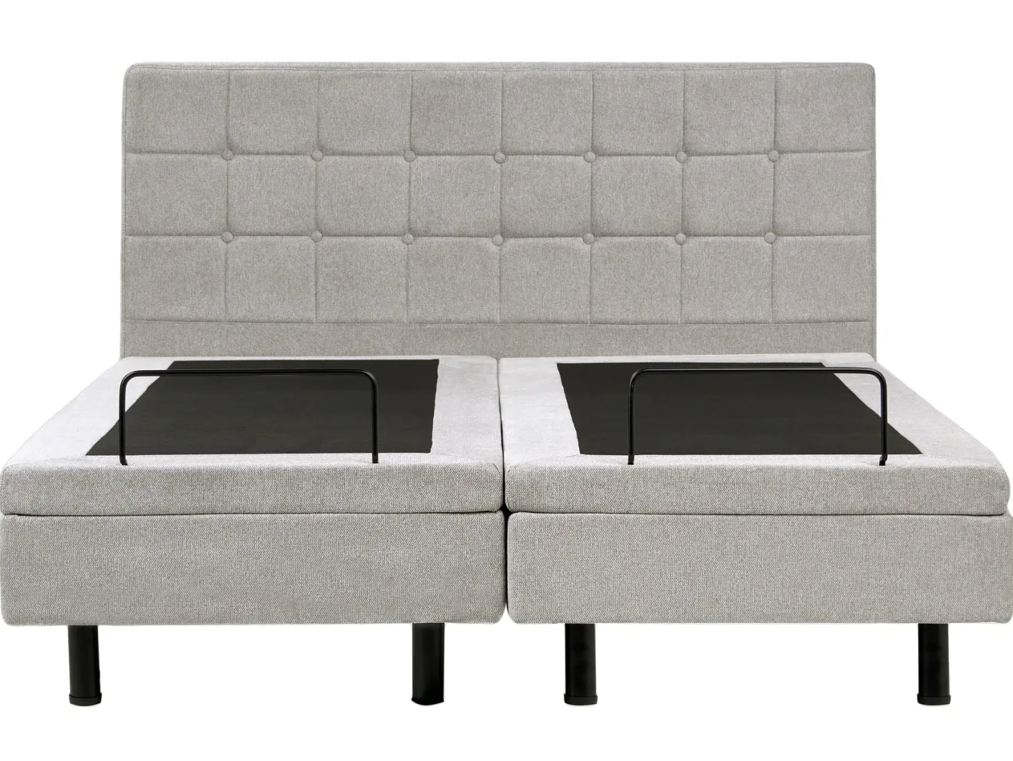 Justerbar seng DUKE 160 x 200 cm Lysegrå