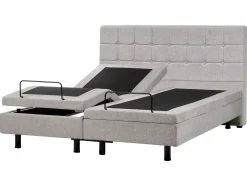 Justerbar seng DUKE 160 x 200 cm Lysegrå