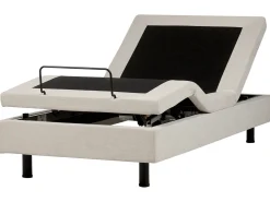Justerbar seng uden hovedgærde CASTELLAN 90 x 200 cm Lys Beige