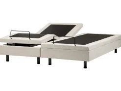 Justerbar seng uden hovedgærde CASTELLAN 180 x 200 cm Lys Beige