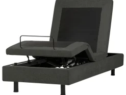 Justerbar seng uden hovedgærde CASTELLAN 90 x 200 cm Mørkegrå